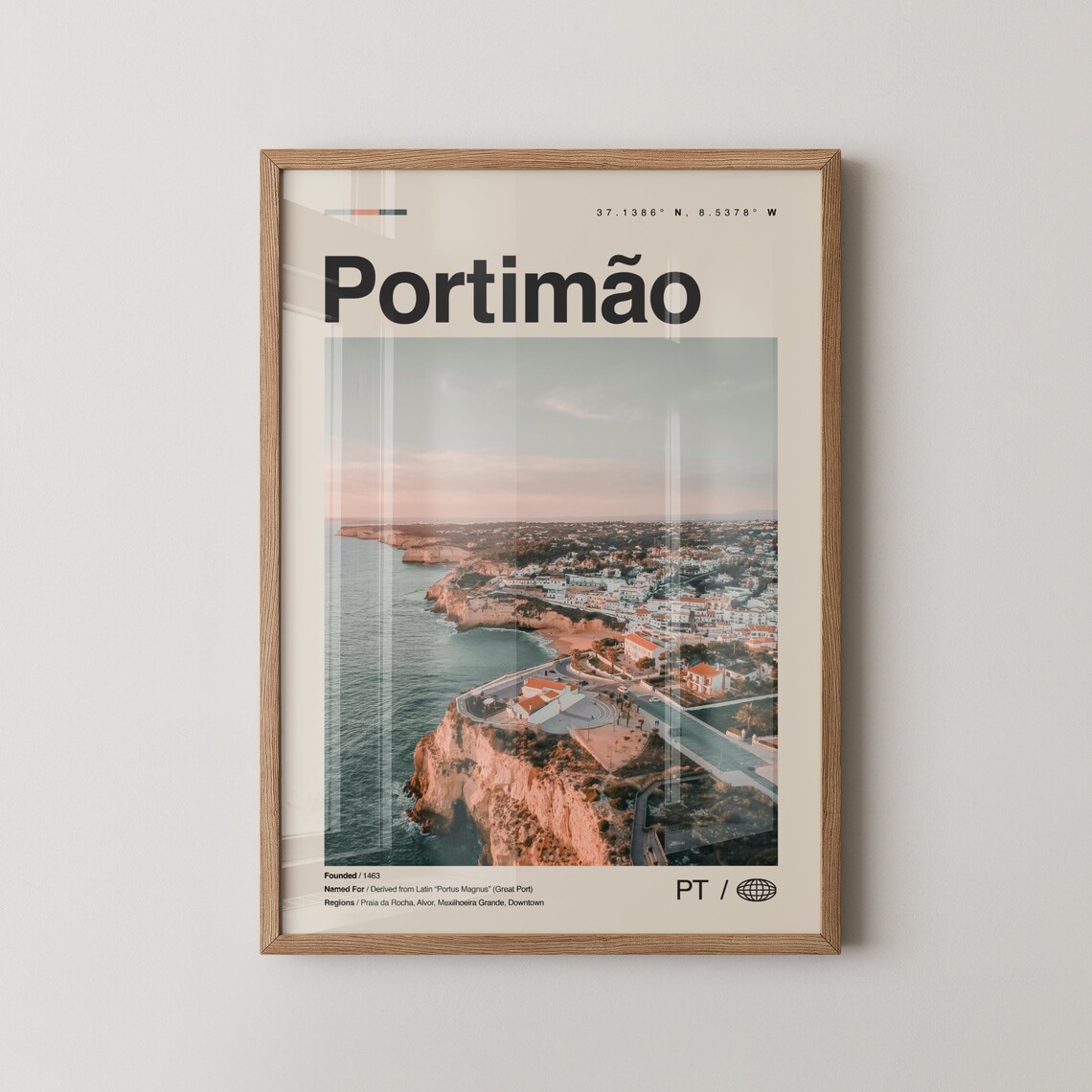 Portimao Print Portimo Wall Art Poster Photo Dcor Map Portugal