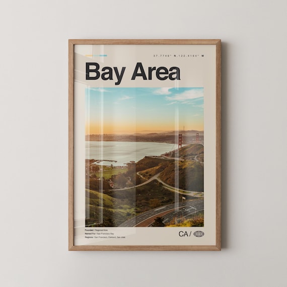 Bay Area Travel Poster, Golden Gate Bridge