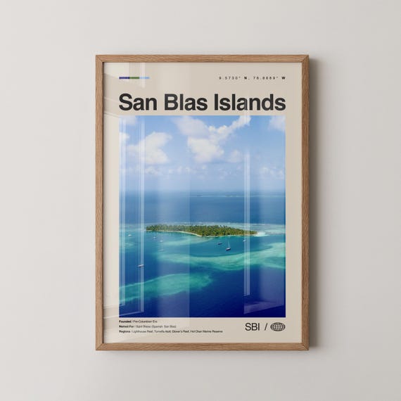 San Blas Islands Print Wall Art Poster Photo Dcor Panama