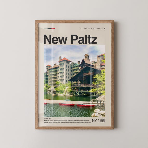 New Paltz Print York Wall Art Poster Photo Mohonk Mountain House Minnewaska State Park The Wallkill