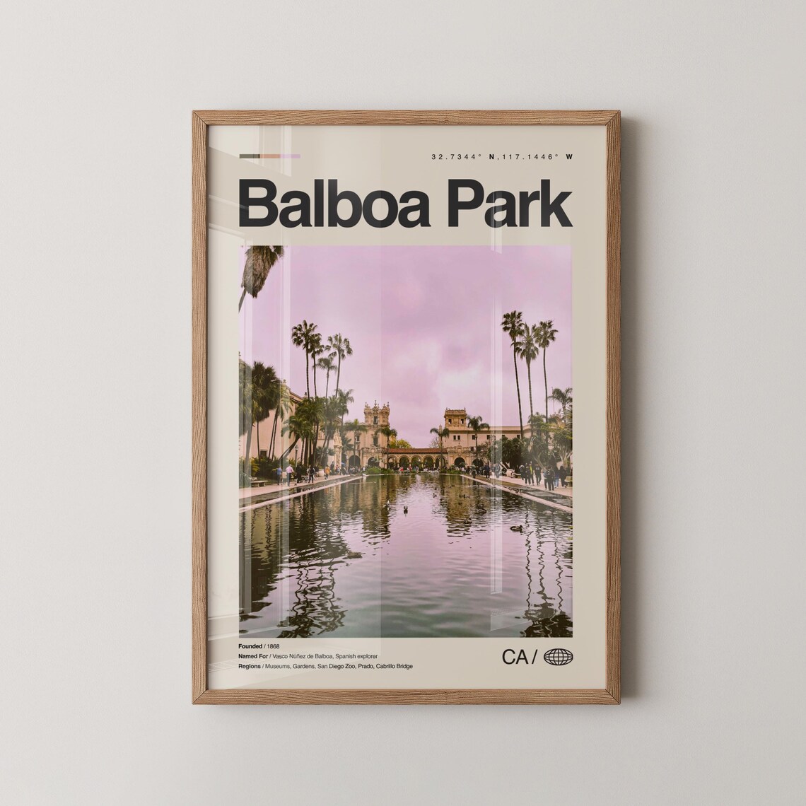 Balboa Park San Diego Travel Poster, Museum