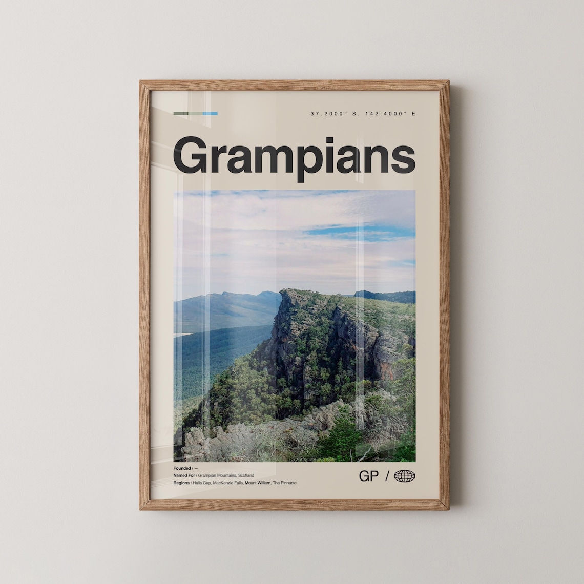 Grampians Victoria Mountain Lookout National Park Travel Poster
