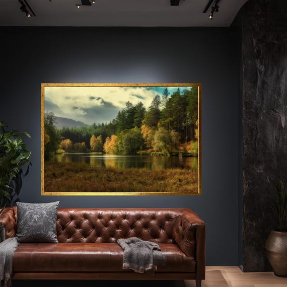 Forest Nature Landscape Tree Canvas Wall Art Modern Print Abstract Decor For Home