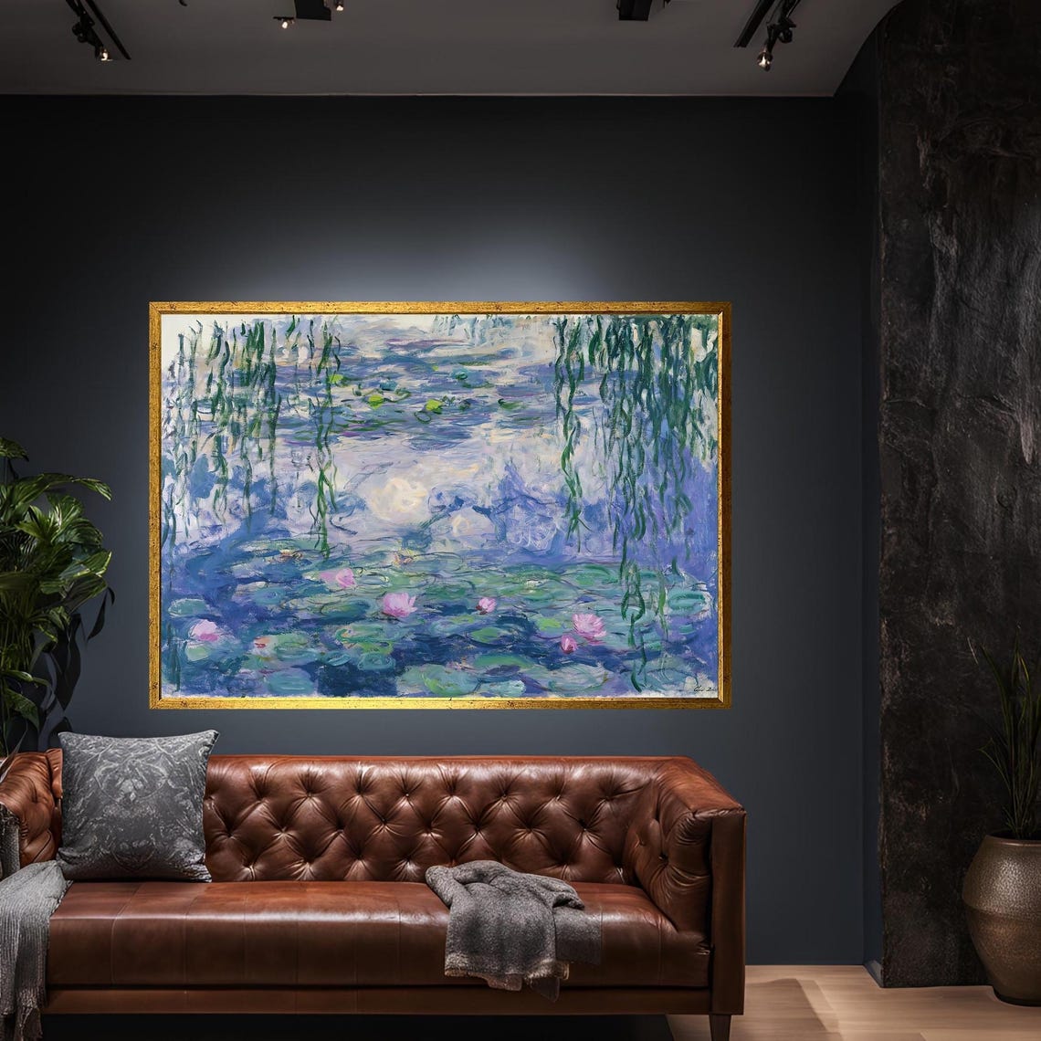 Claude Monet Water Lilies Nympheas 1919 Modern Canvas Wall Art Abstract Home Decor Print