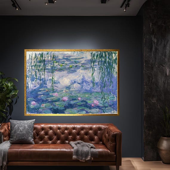Claude Monet Water Lilies Nympheas 1919 Modern Canvas Wall Art Abstract Home Decor Print