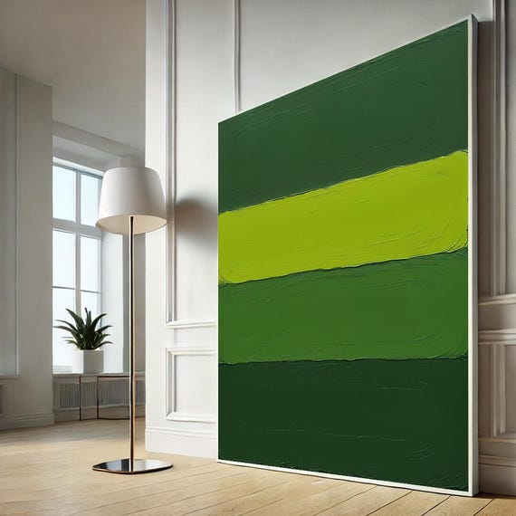 Mark Rothko Green Color Field Canvas Iconic Abstract Painting Reproduction In Deep And Bright Tones