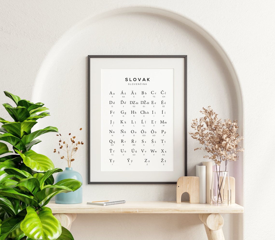 Slovak Alphabet Print, Educational Wall Art - Image 2