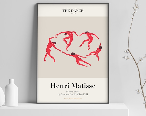 Henri Matisse The Dance 1910 Exhibition Poster Red Dancers Vintage