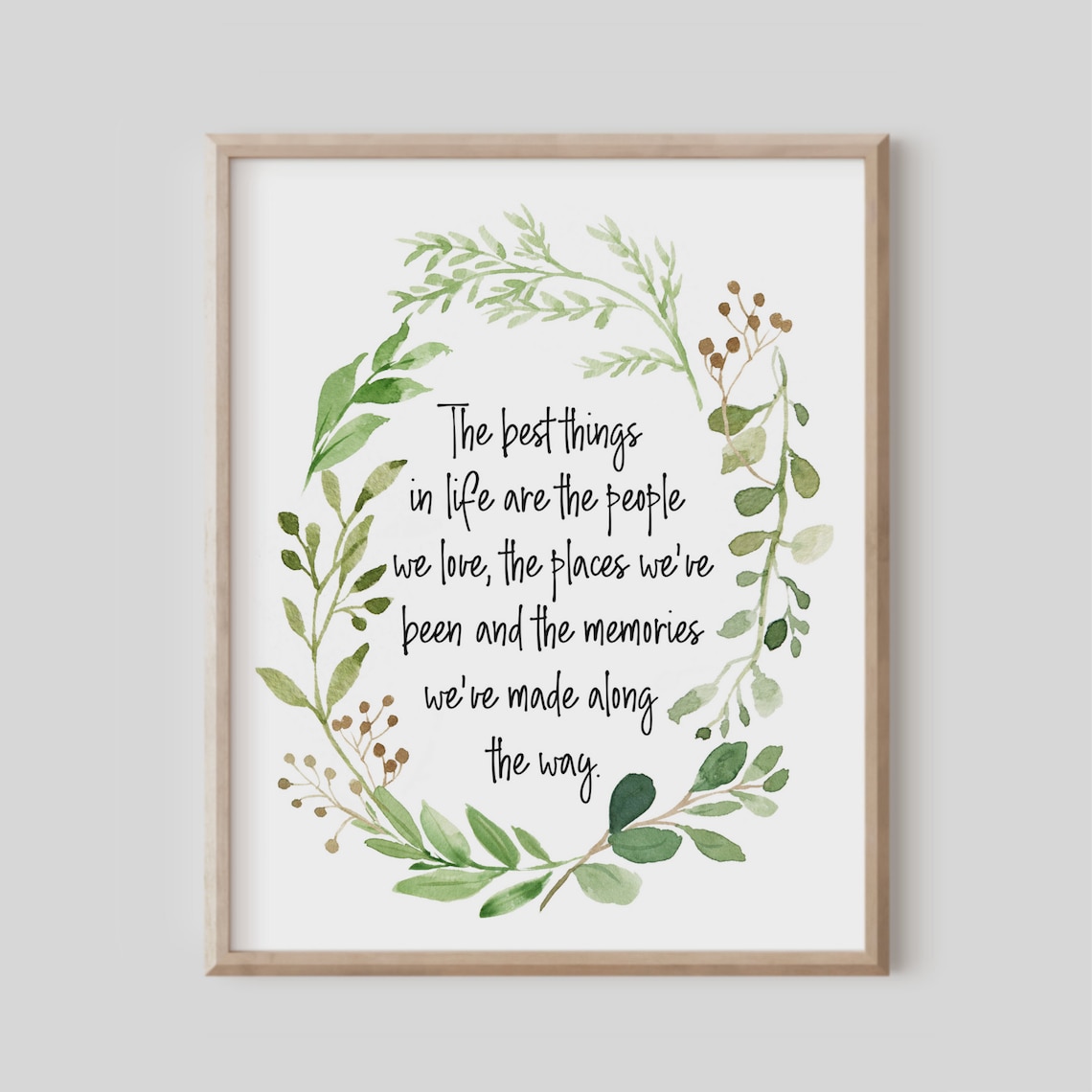 The Best Things In Life Watercolor Poster