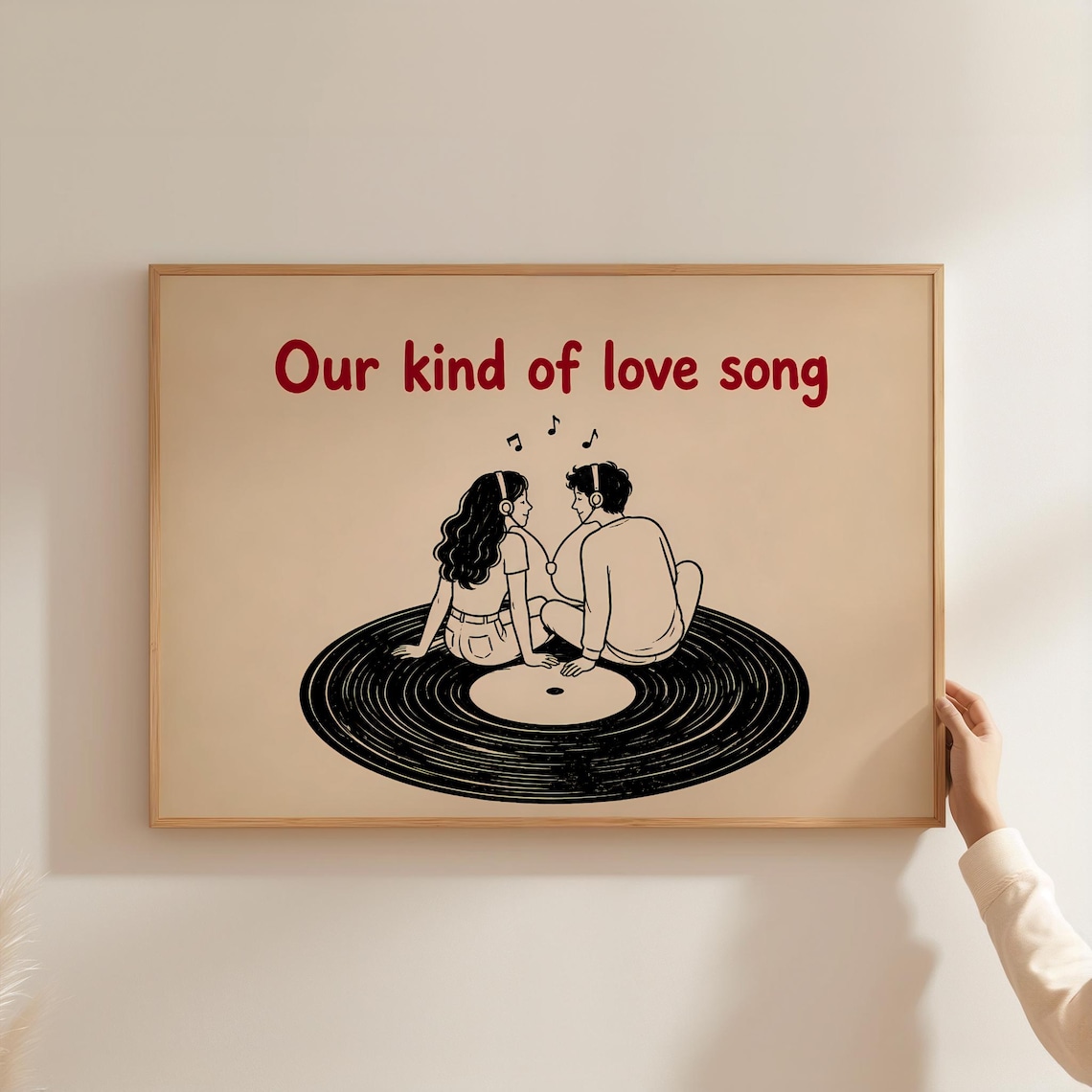 Our Kind Of Love Song Typography Poster, Music Art