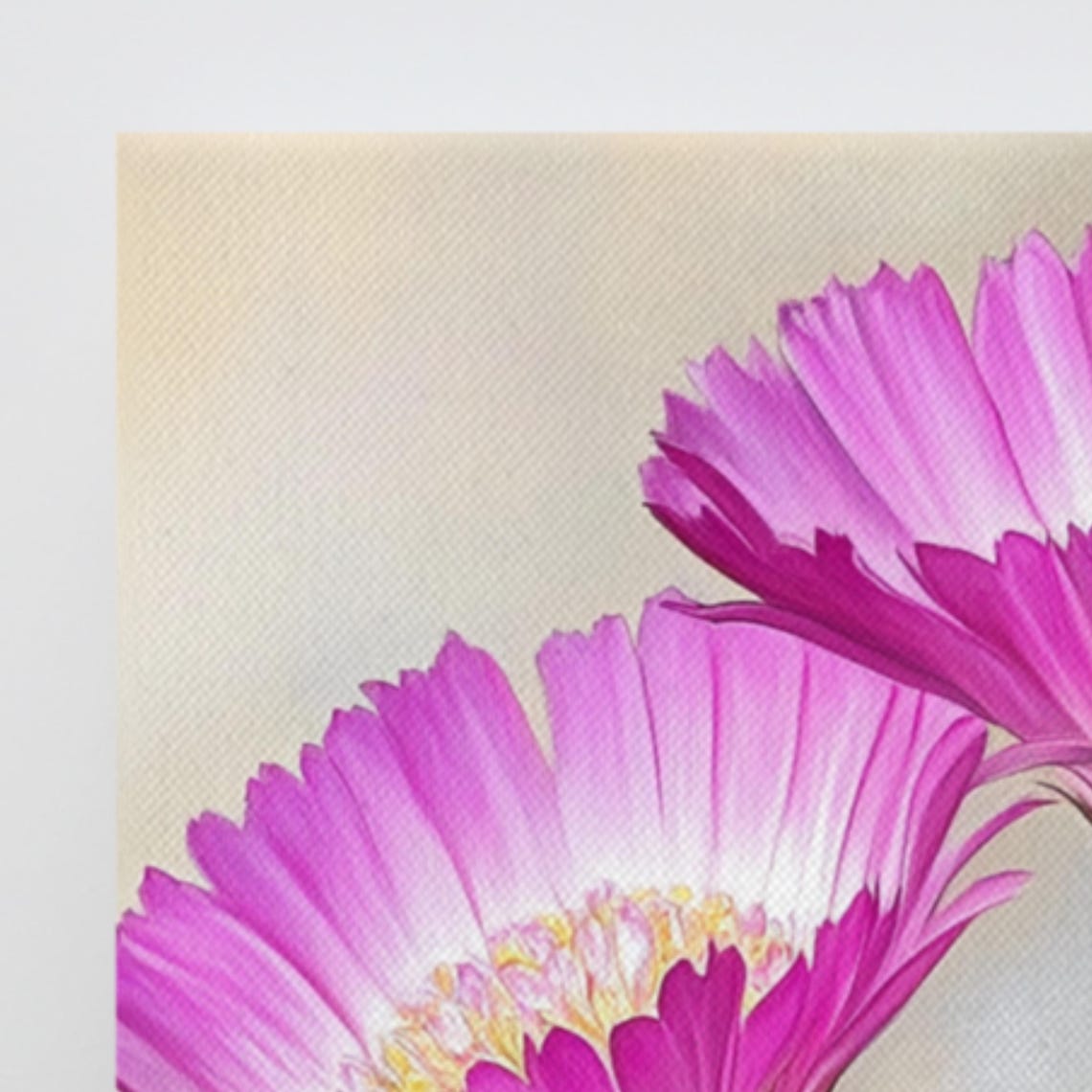 Pink Lampranthus Dewplant Succulent Blooms Painting Print Poster - Image 3