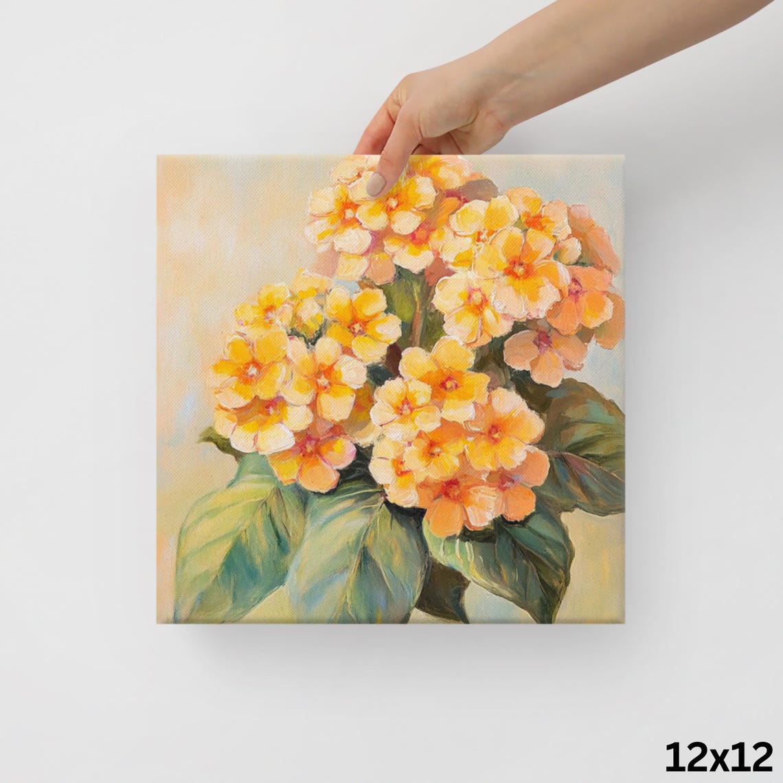 Orange Lantana Flower Print Living Room Wall Art Flower Wall Art Flower Painting Print Lantana Art Print Plant Art Print - Image 2