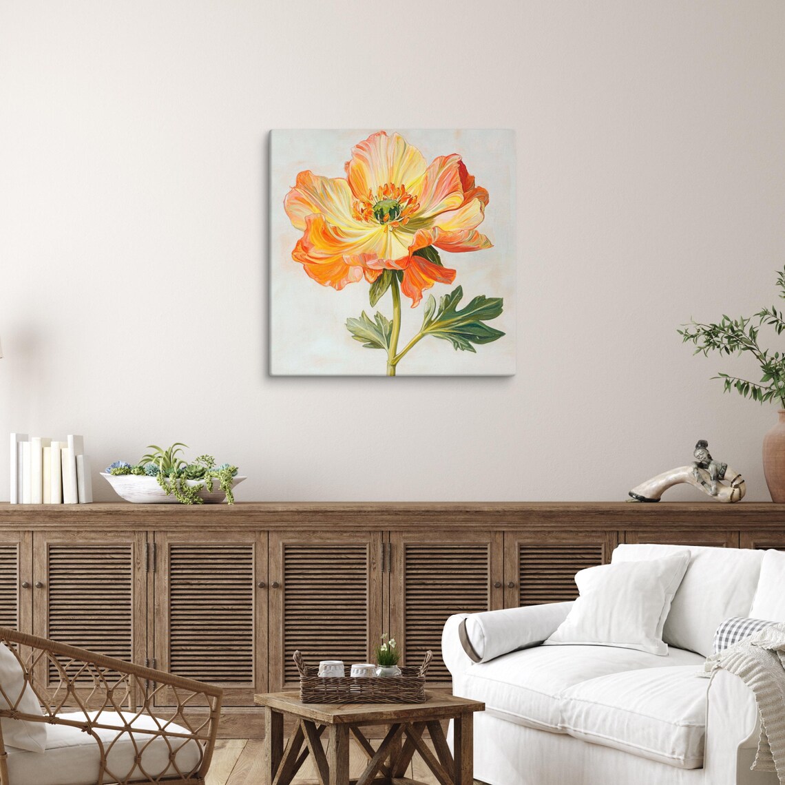 Geum Flower Print Wall Art Orange Geum Flower Painting Print Flower Wall Art Orange Wall Art Geum Art Print - Image 5