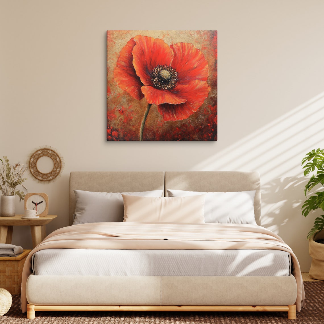 Red Poppy Print Large Painting Print Flower Wall Art Nature Art Poppy Art Poppy Painting Print Large Red Wall Art - Image 4