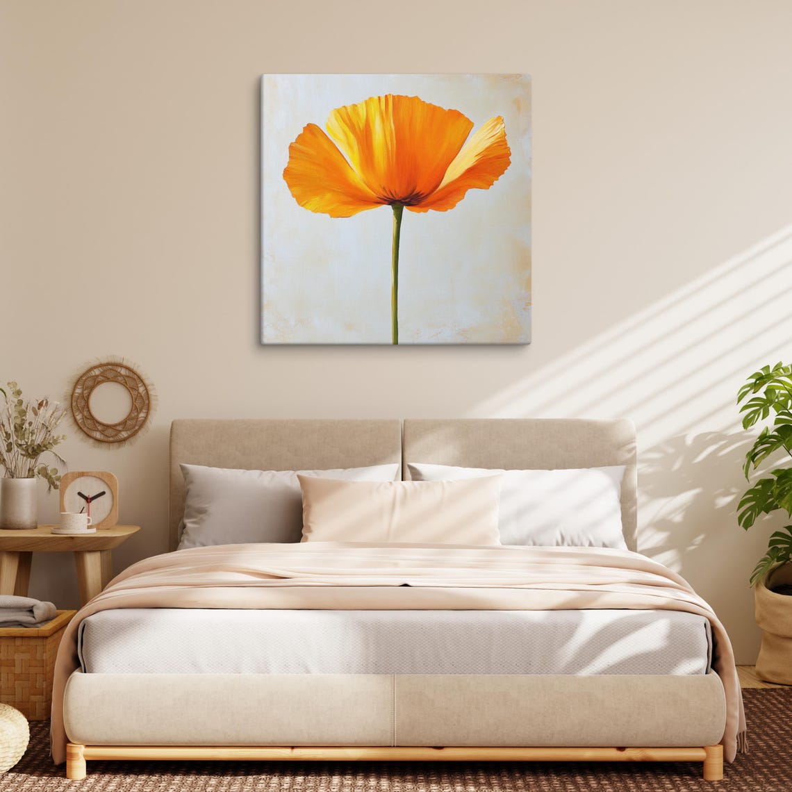 California Poppy Print Orange Poppy Painting Print Bright Wall Art Flower Wall Art California Poppy Art Print Art - Image 2