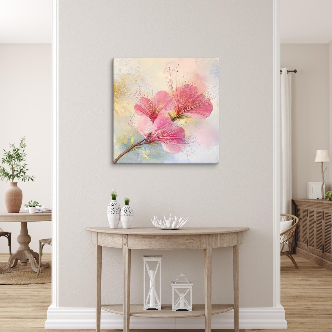 Pink Albizia Mimosa Feathery Soft Blossoms Dreamy Floral Print - Image 5