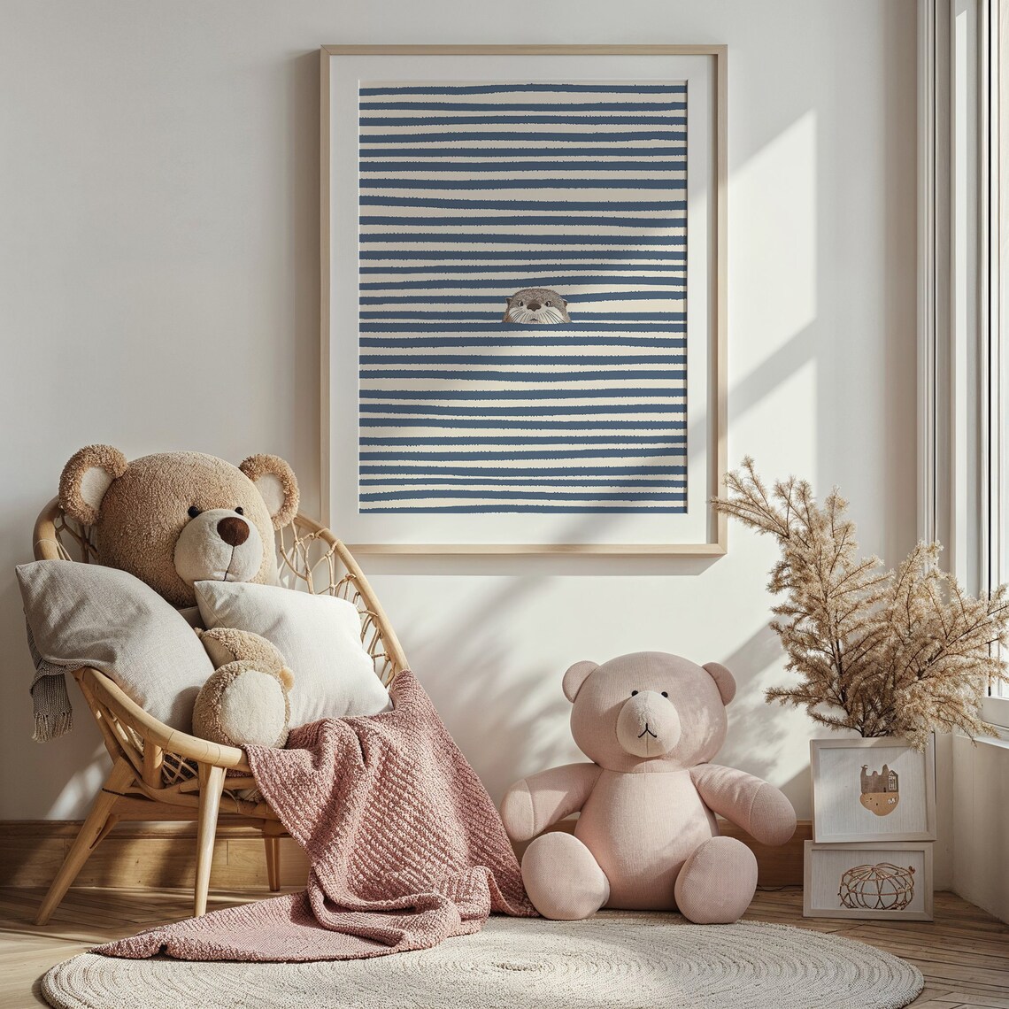 Peeking Otter Nursery Wall Art, Nautical Animal Print - Image 4