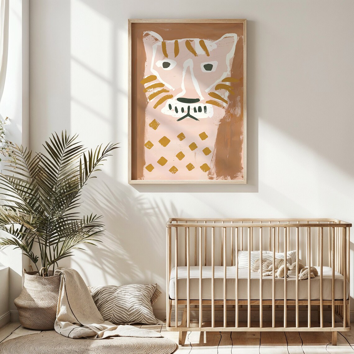 Tiger Cub Nursery Animal Poster, Safari Kids Room Decor