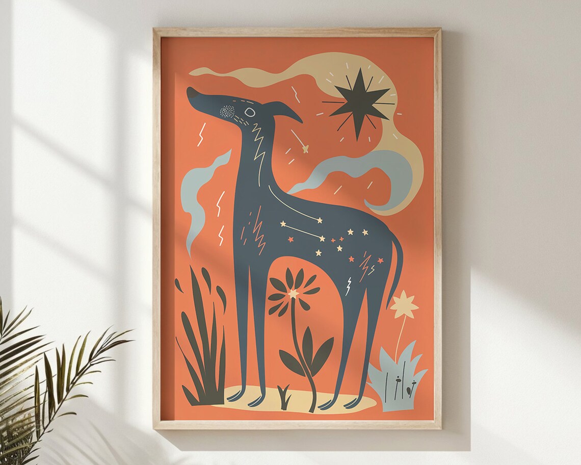Playful Shapes and Animals Nursery Art Print