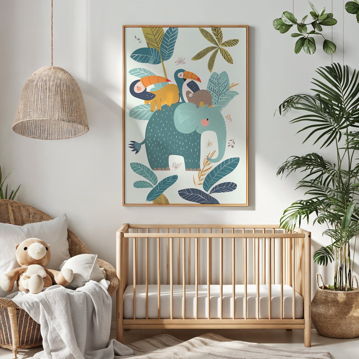 Jungle Animals Nursery Wall Art, Safari Theme Poster - Image 4