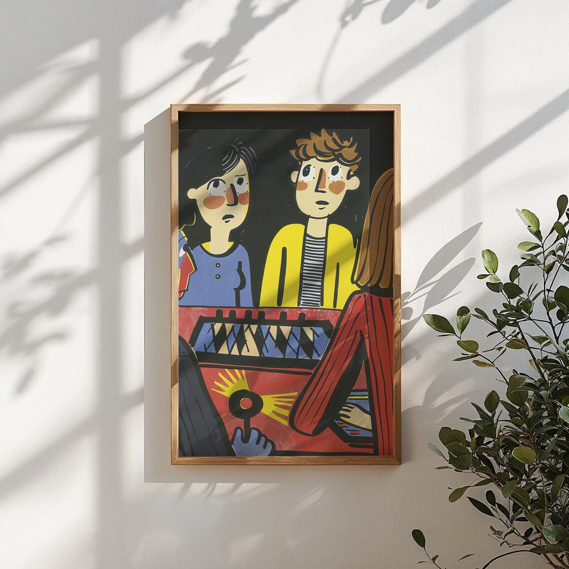 Kids Playing Music Xylophone Band Fun Cartoon Concert Wall Poster - Image 4