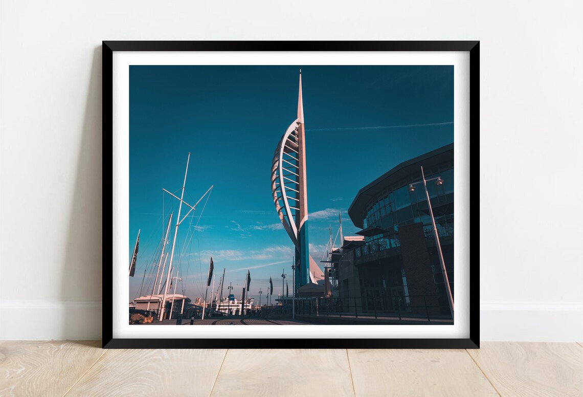 Spinnaker Tower Portsmouth Gunwharf Quays Dusk Sail Skyline Poster