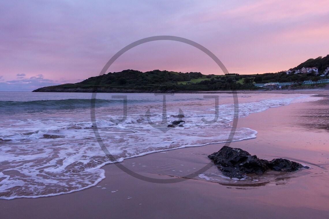 Langland Bay Gower South Wales Travel Poster - Image 3
