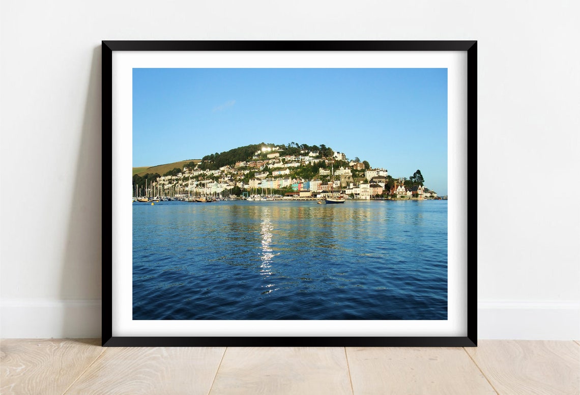 Dartmouth Harbour Devon Summer Waterfront Houses View Poster