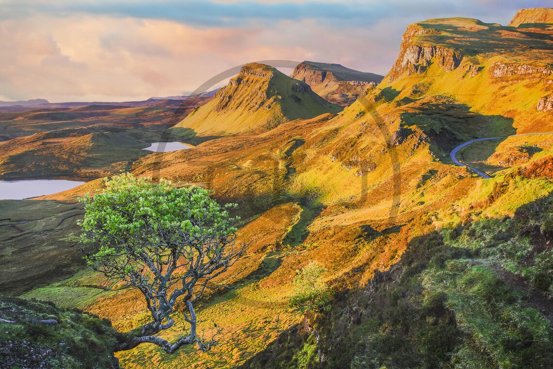 Quiraing Trotternish Isle Of Skye Golden Hour Ridges Sunset Poster - Image 3
