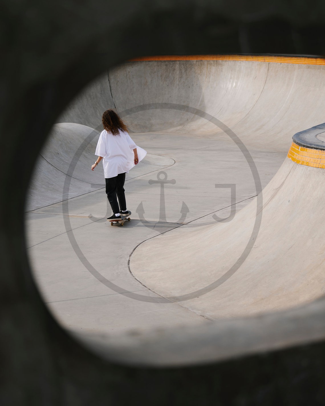 Skateboarder Riding Concrete Skate Park Bowl Creative Frame Poster - Image 3