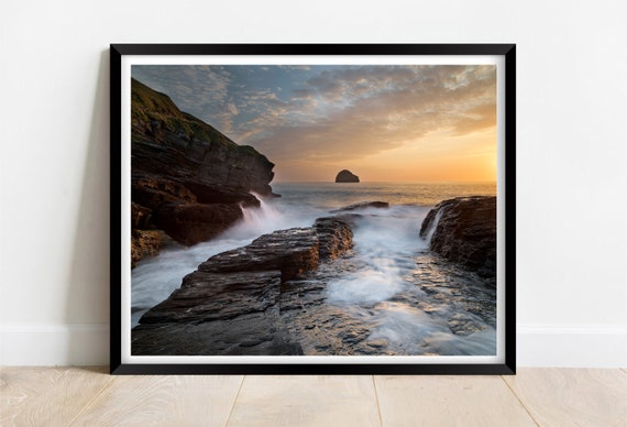 Smugglers Cove Cornwall At Sunset Limited Edition Print Landscape Photography Fine Art Wall Art Exclusive Print Posters Photos