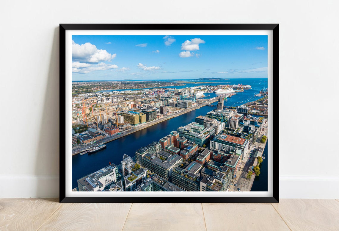 Dublin Republic Of Ireland Limited Edition Print Aerial Photography Fine Art Wall Art Exclusive Print Poster Drone Photo Ire