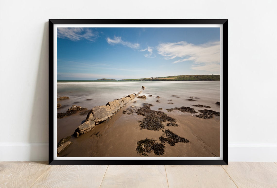 Poppit Sands Beach Wales Long Exposure Coastal Photography Print