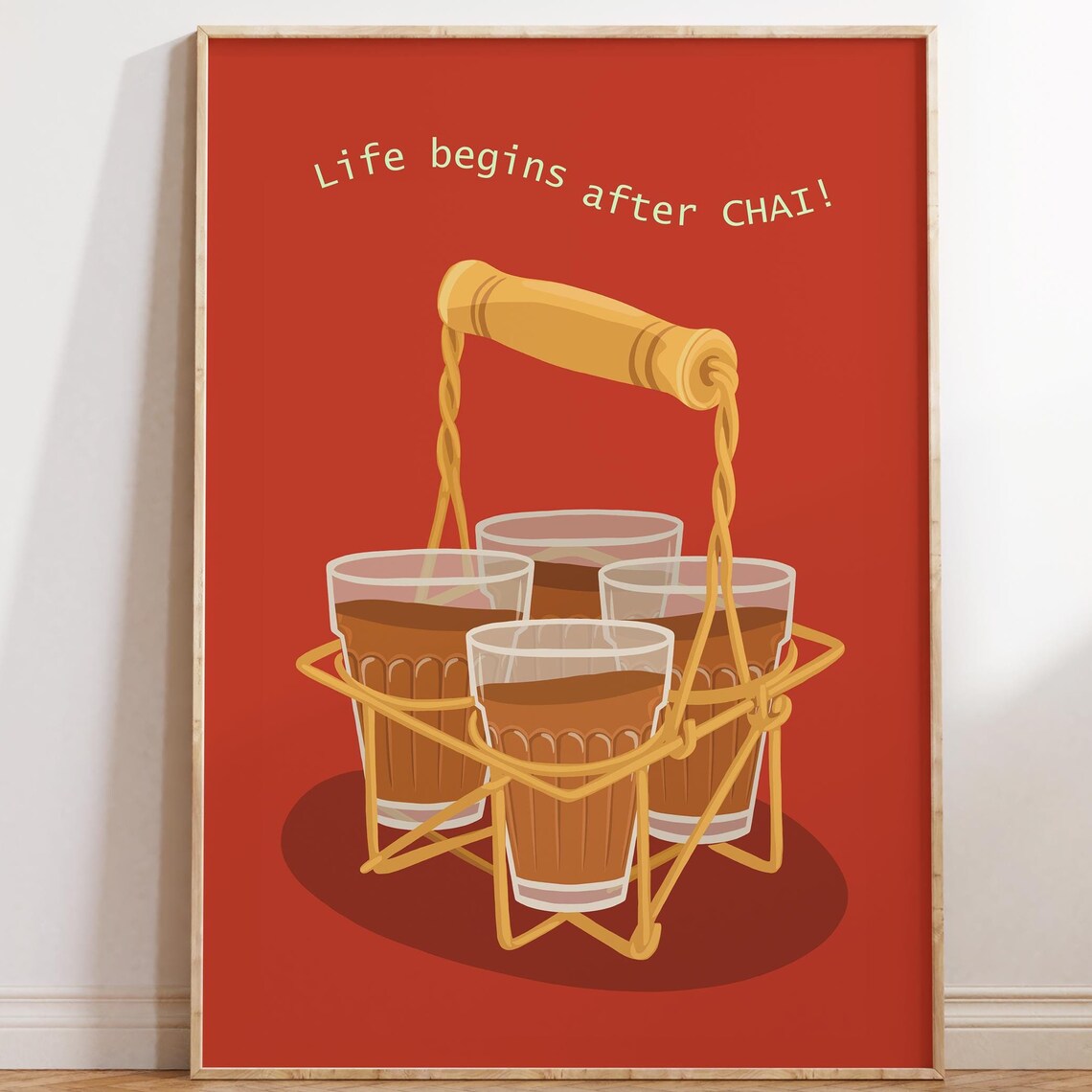Chai Art Print, Indian Kitchen Wall Decor