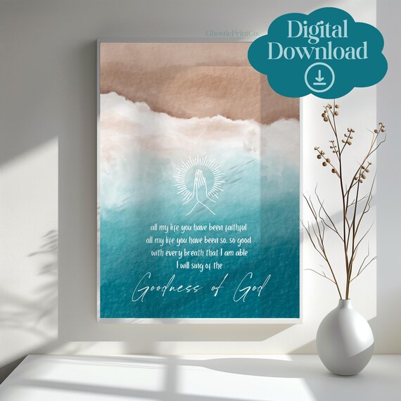 All My Life You Have Been Faithful Wall Art Christian Inspirational Scripture Decor Coastal Beach