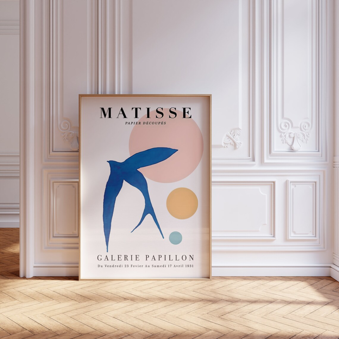 Henri Matisse 1931 Papier Decoupes Blue Swallow Exhibition Poster