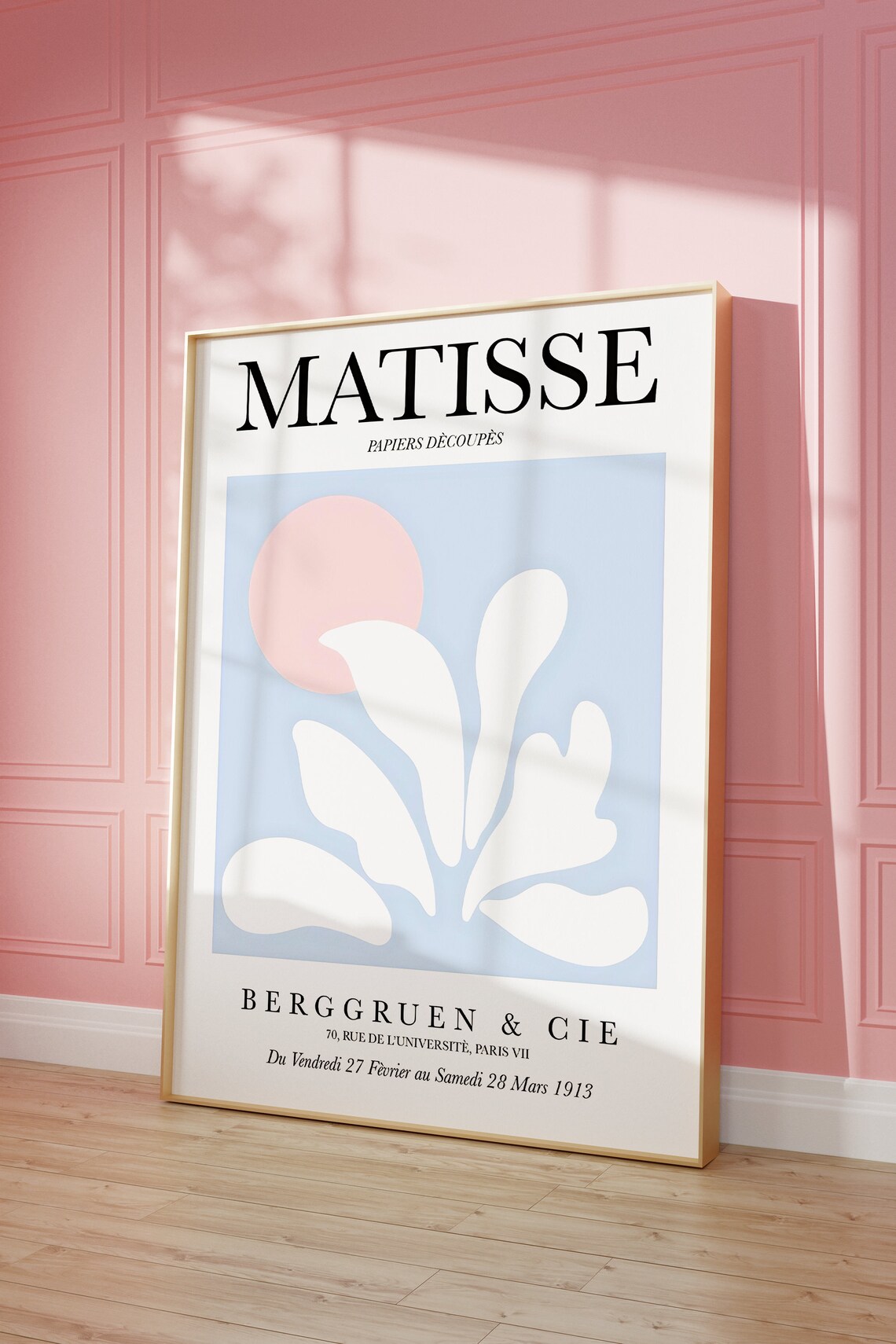 Matisse Papiers Decoupes Exhibition Pink Blue Gallery Poster - Image 4