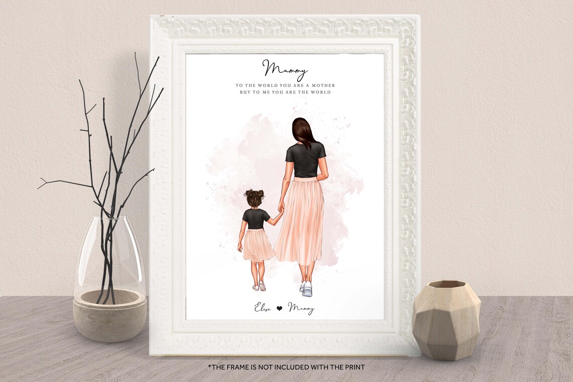 Mommy To The World You Are A Mother Custom Mom Daughter Art Print