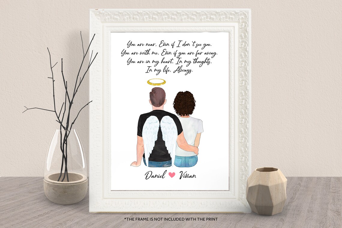 In Heaven Memorial Print, Christmas Family Loss Gift