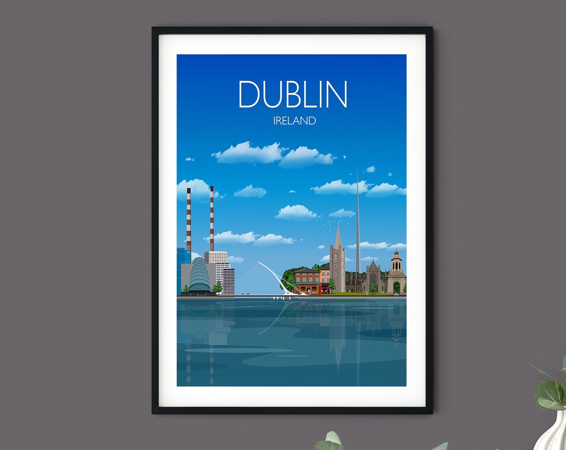 Dublin Travel Poster, Ireland City Print - Image 5