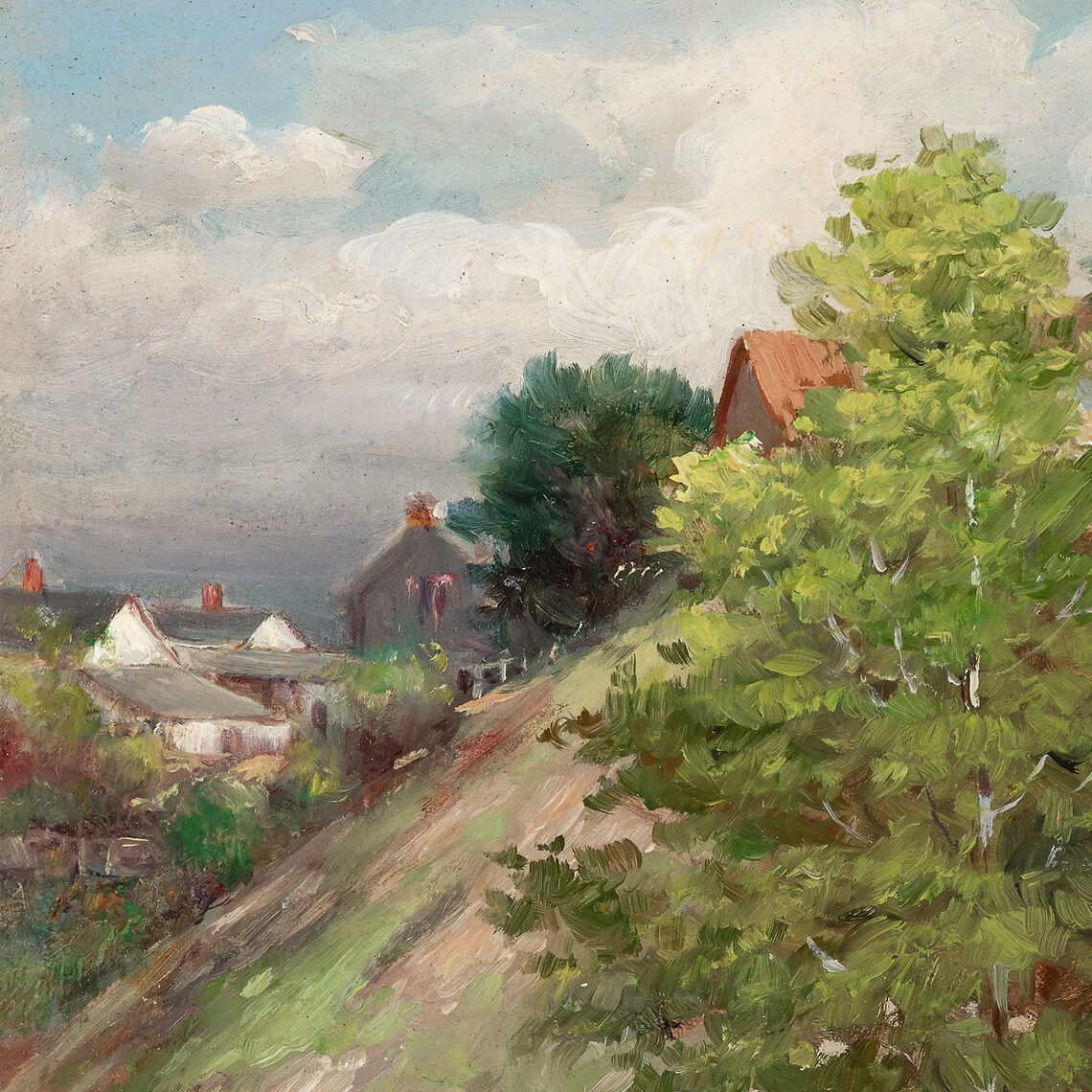 Summer Landscape, Coastal Landscape Painting - Image 2