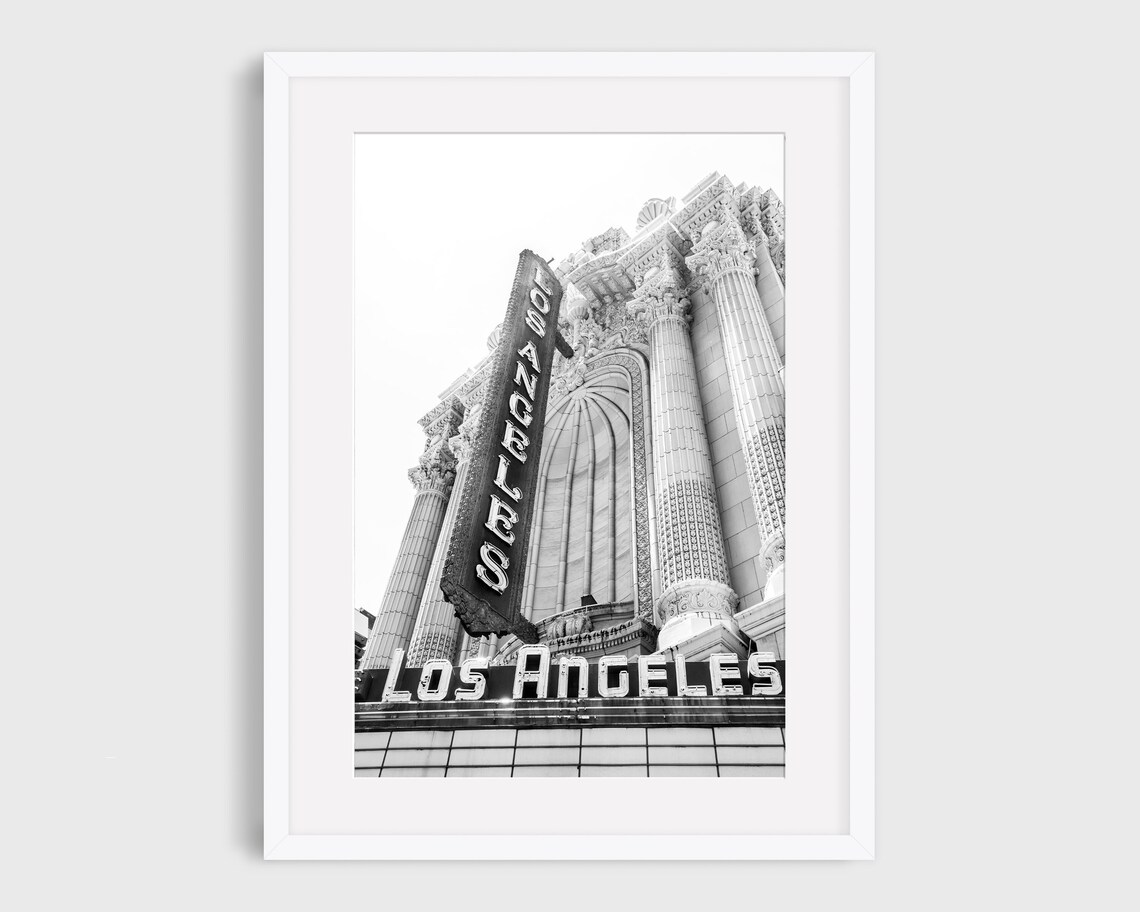 Los Angeles Theater Black And White Photography