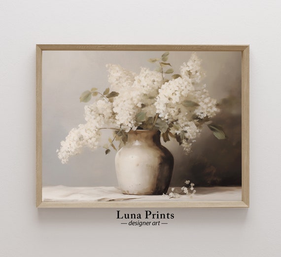 Hydrangeas Painting, Floral Still Life Art Print