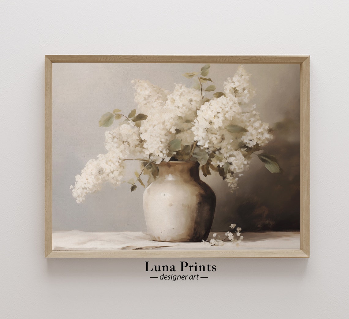 Hydrangeas Painting, Floral Still Life Art Print