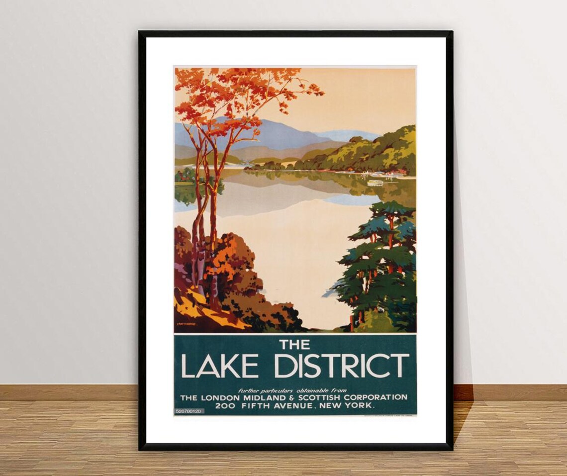 The Lake District Autumn Trees London Midland Scottish Vintage Poster - Image 2