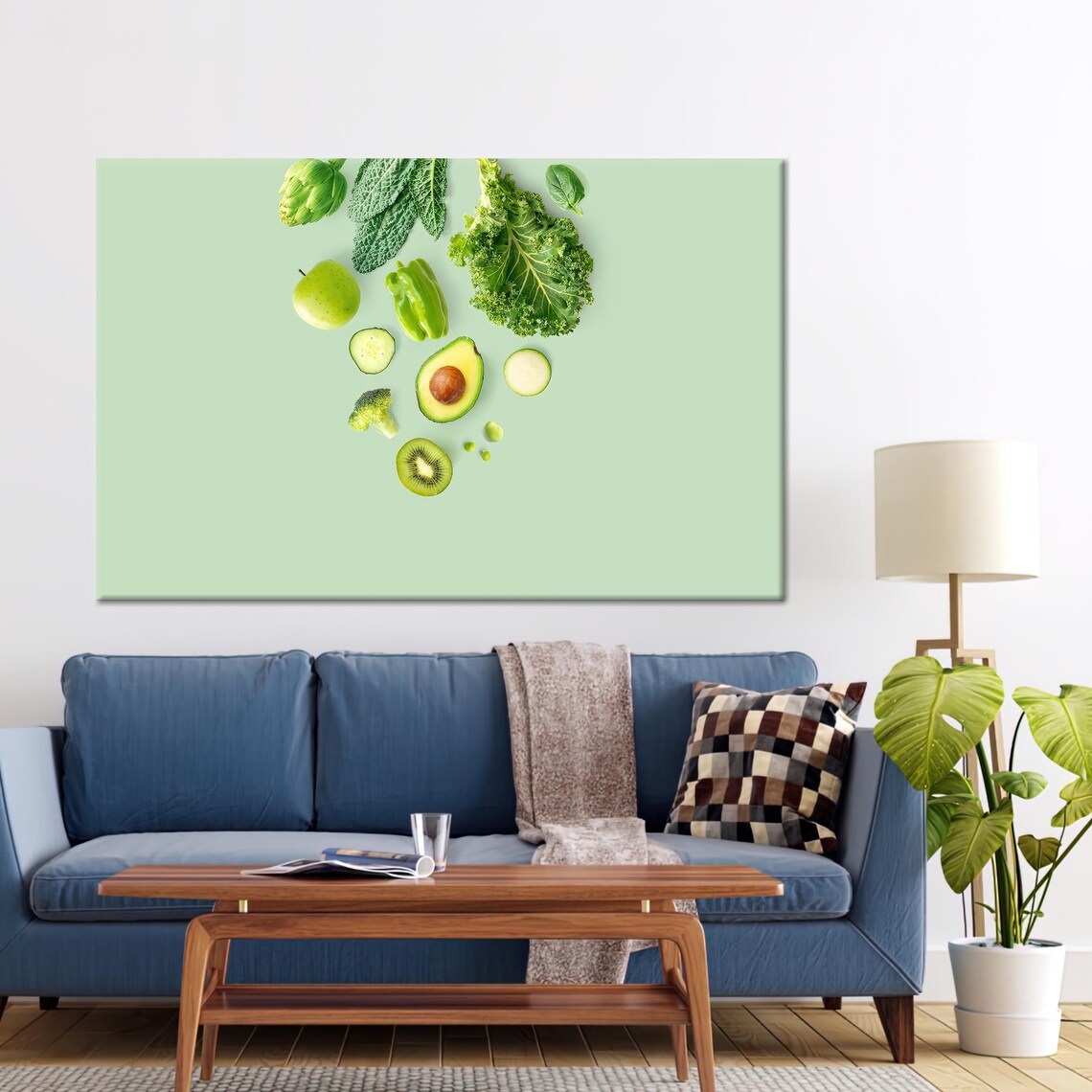 Kiwi Glass Art, Minimalist Wall Decoration