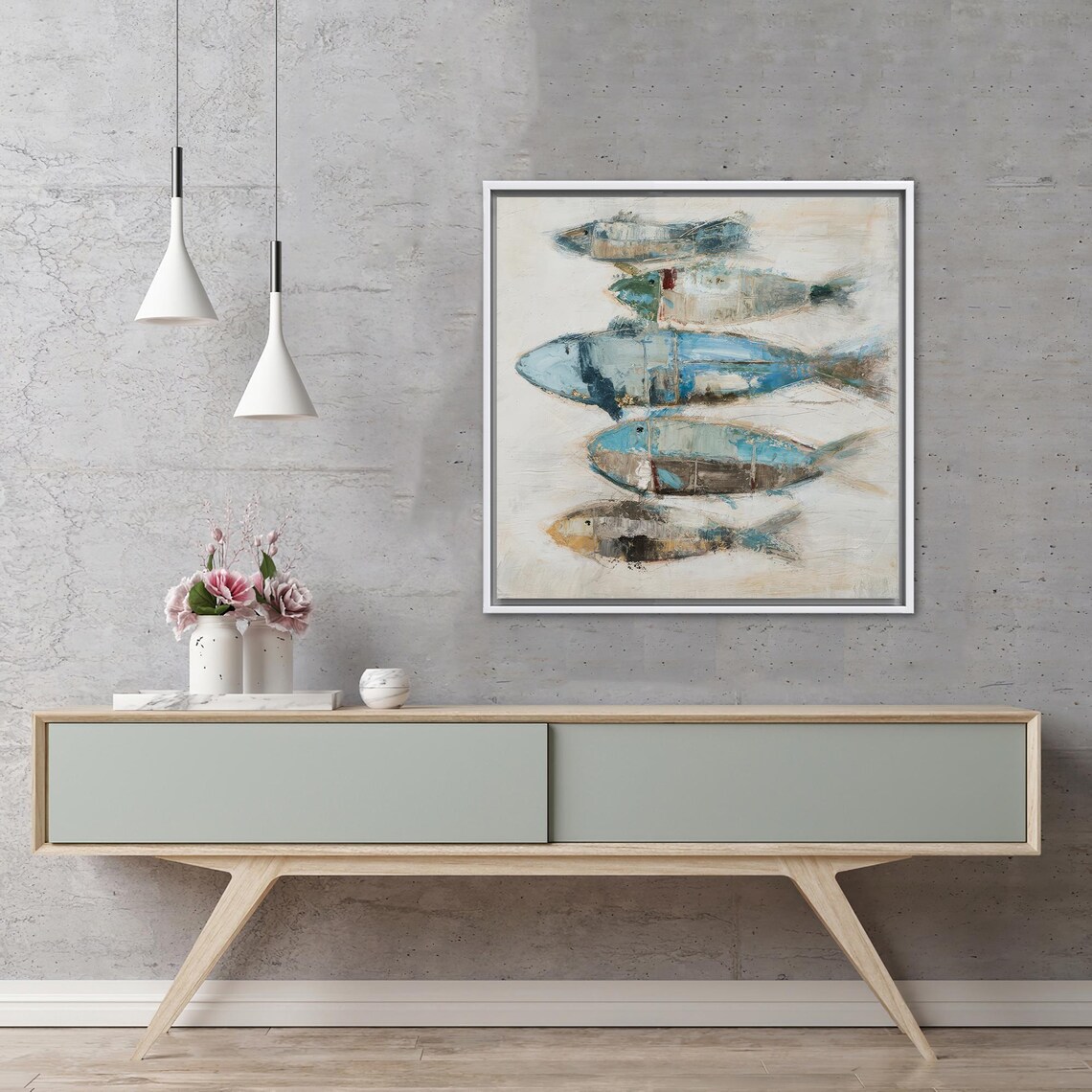 Fish Painting, Modern Animal Decor Art Print - Image 4