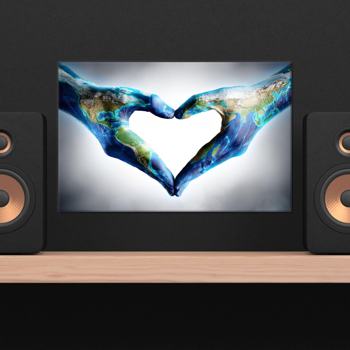 Love, Modern Bedroom Decor Planet Art Print