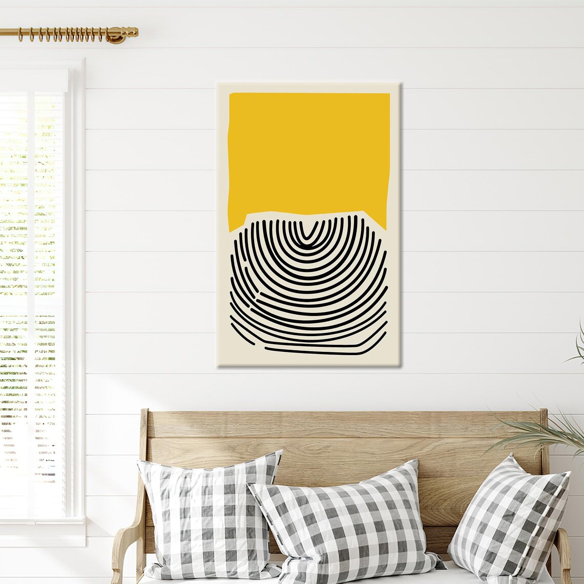 Black And Yellow 3D Modern Abstract Gift