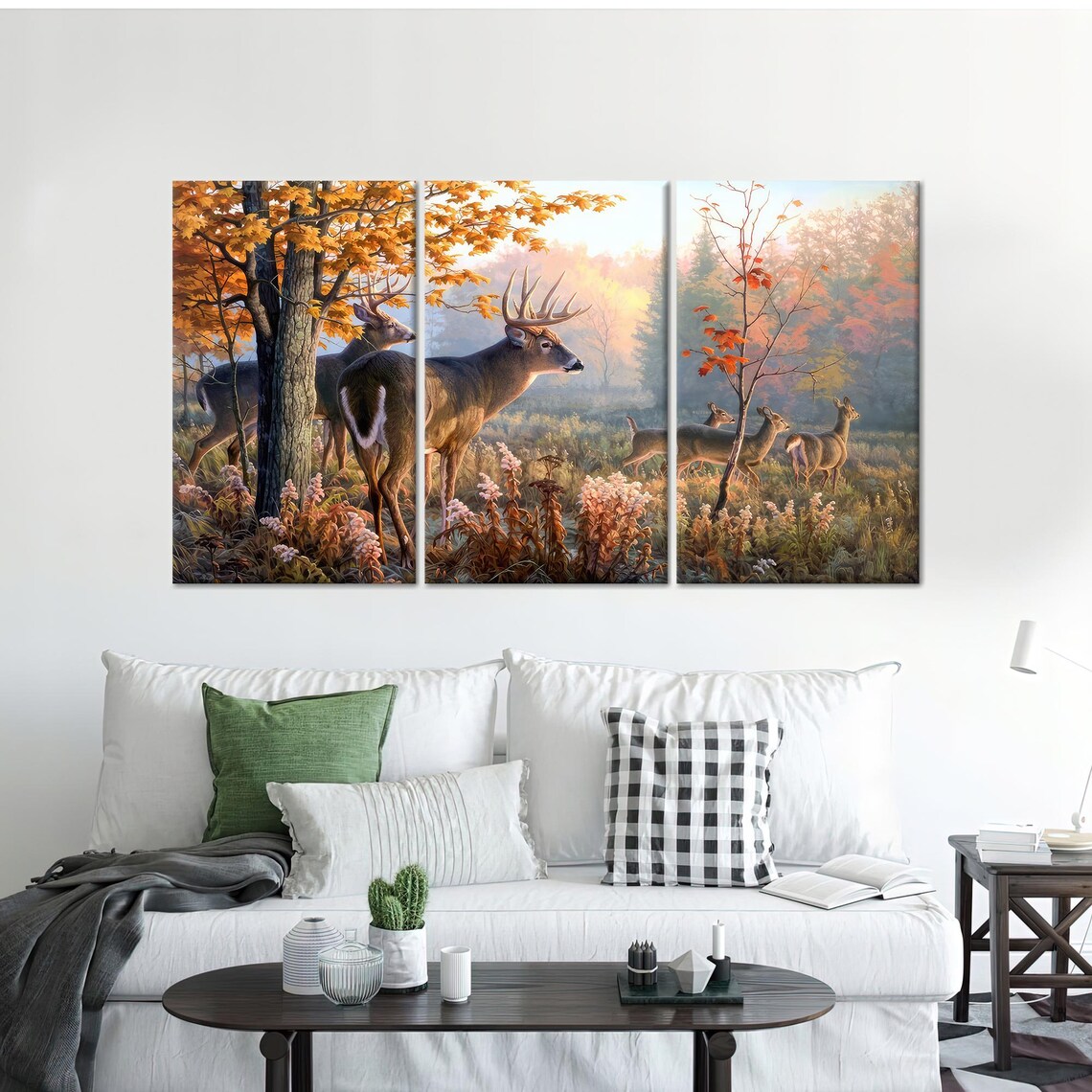 Deer Family In Forest, Animal Wall Decor - Image 4